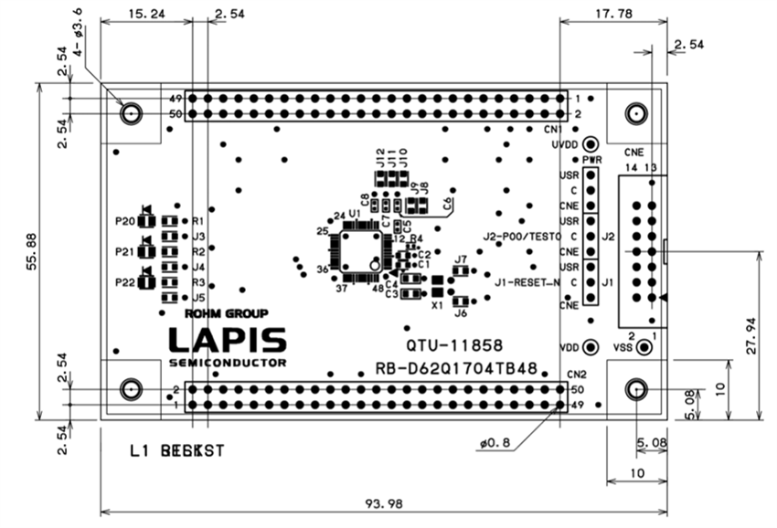 Schaltungsanordnung - ROHM Semiconductor RB-D62Q1704TB48 Referenzboard
